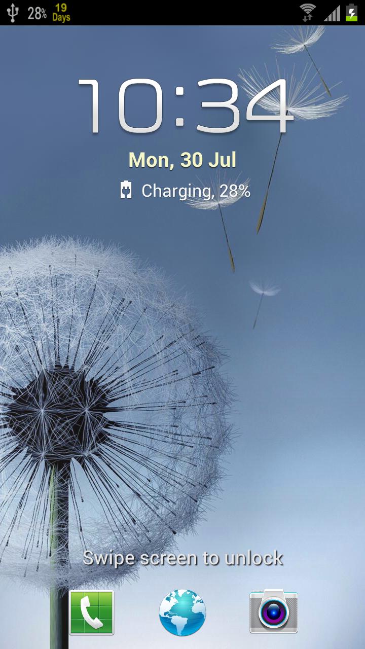 اسکرین شات 1 برنامه Show Battery Percentage