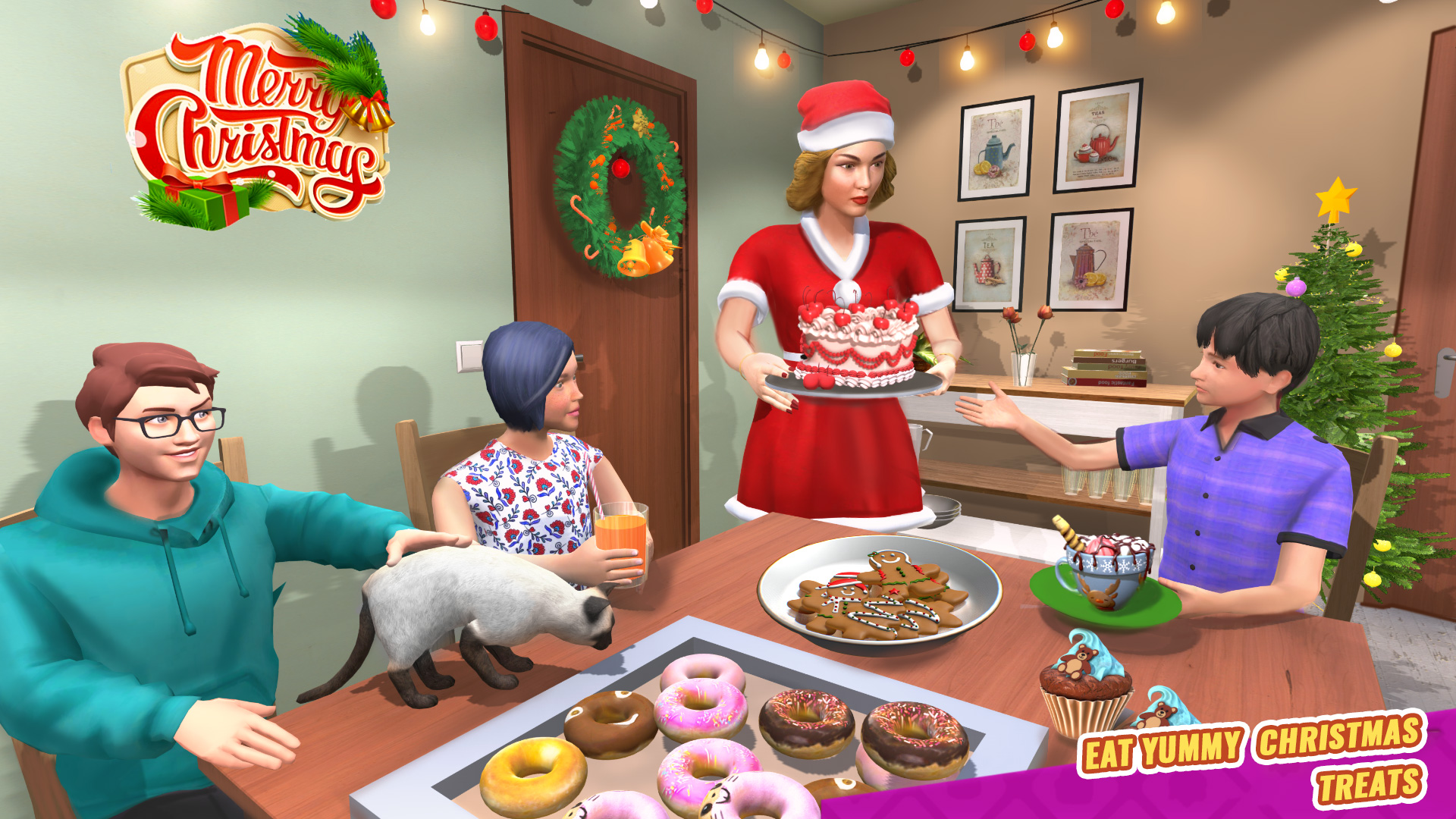 اسکرین شات 2 بازی Santa Mom Happy Christmas Game
