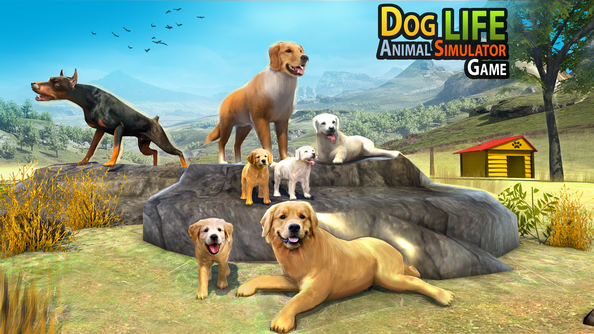 اسکرین شات 3 بازی Dog Family Sim Animal Games