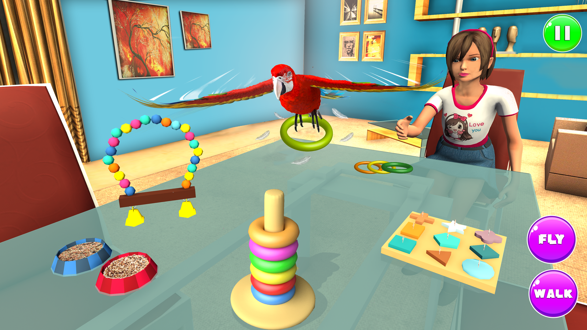 اسکرین شات 2 بازی Pet Parrot Family Simulator