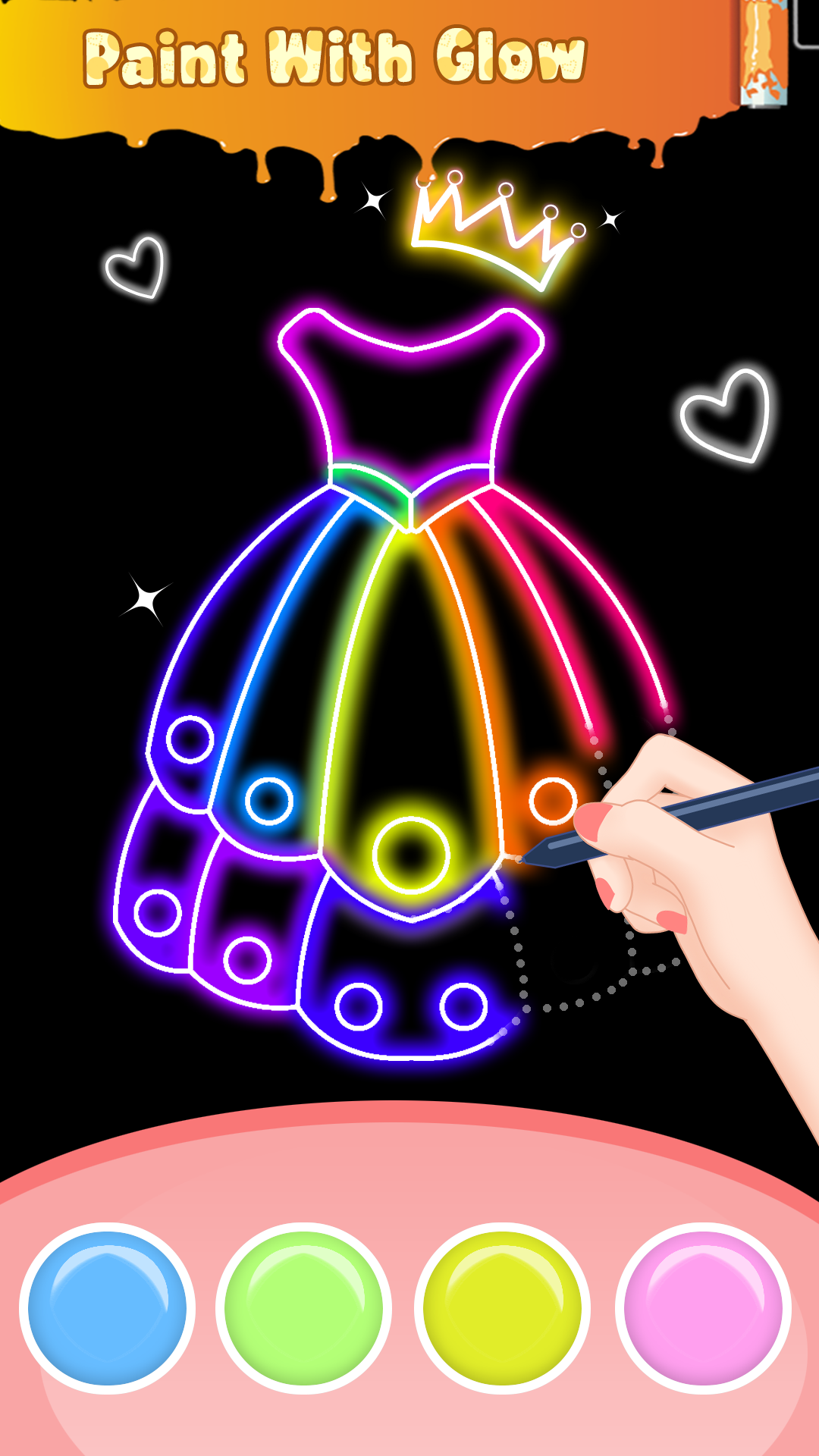 اسکرین شات 7 برنامه Glitter Nail Coloring Game