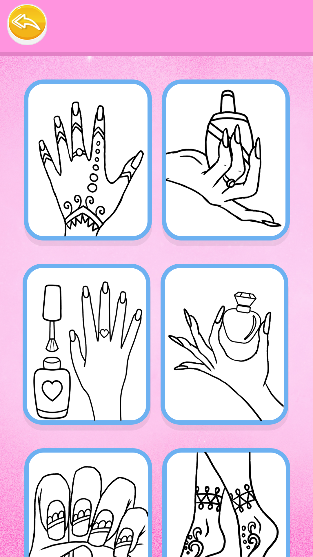 اسکرین شات 2 برنامه Glitter Nail Coloring Game