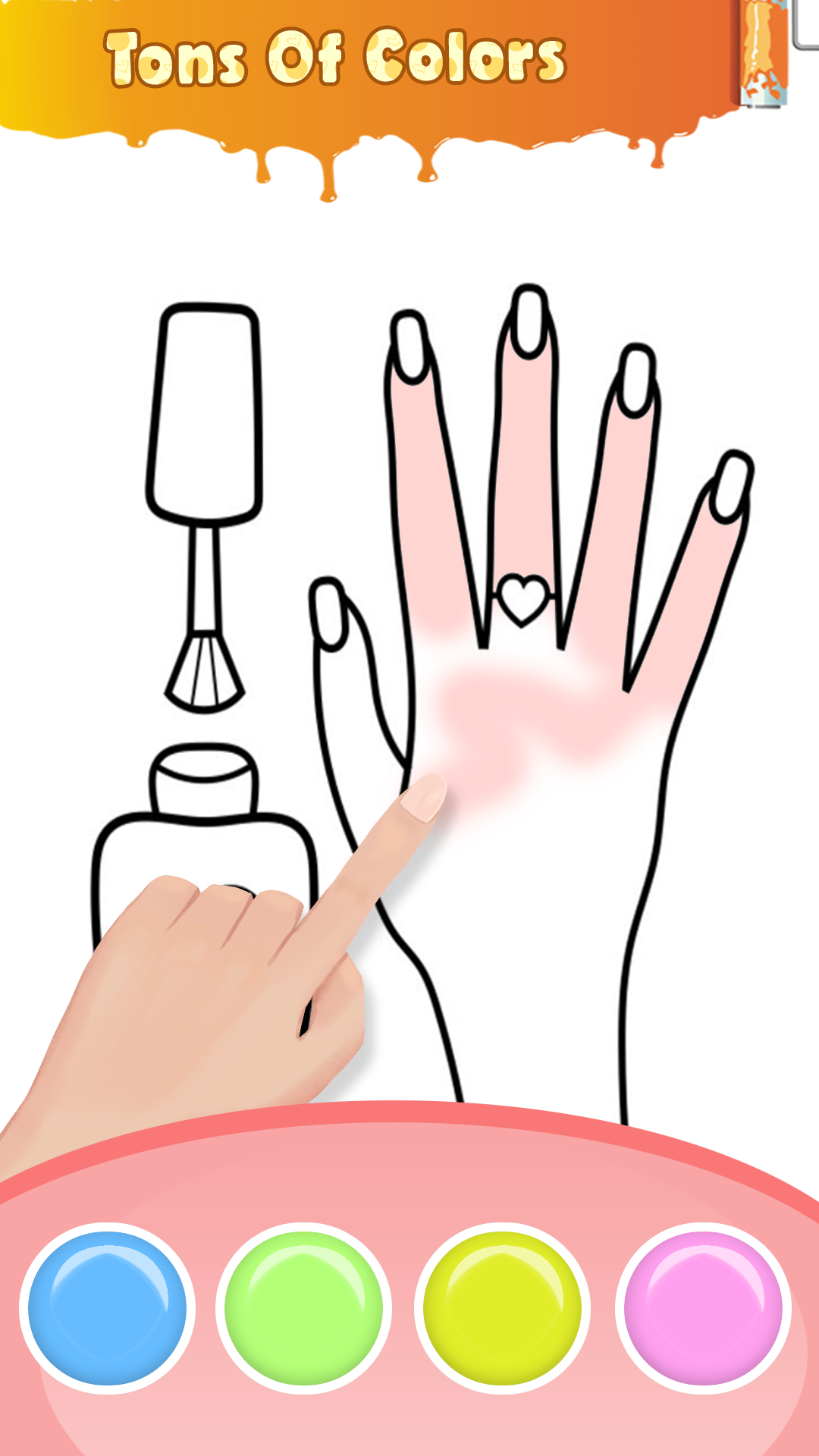 اسکرین شات 4 برنامه Glitter Nail Coloring Game