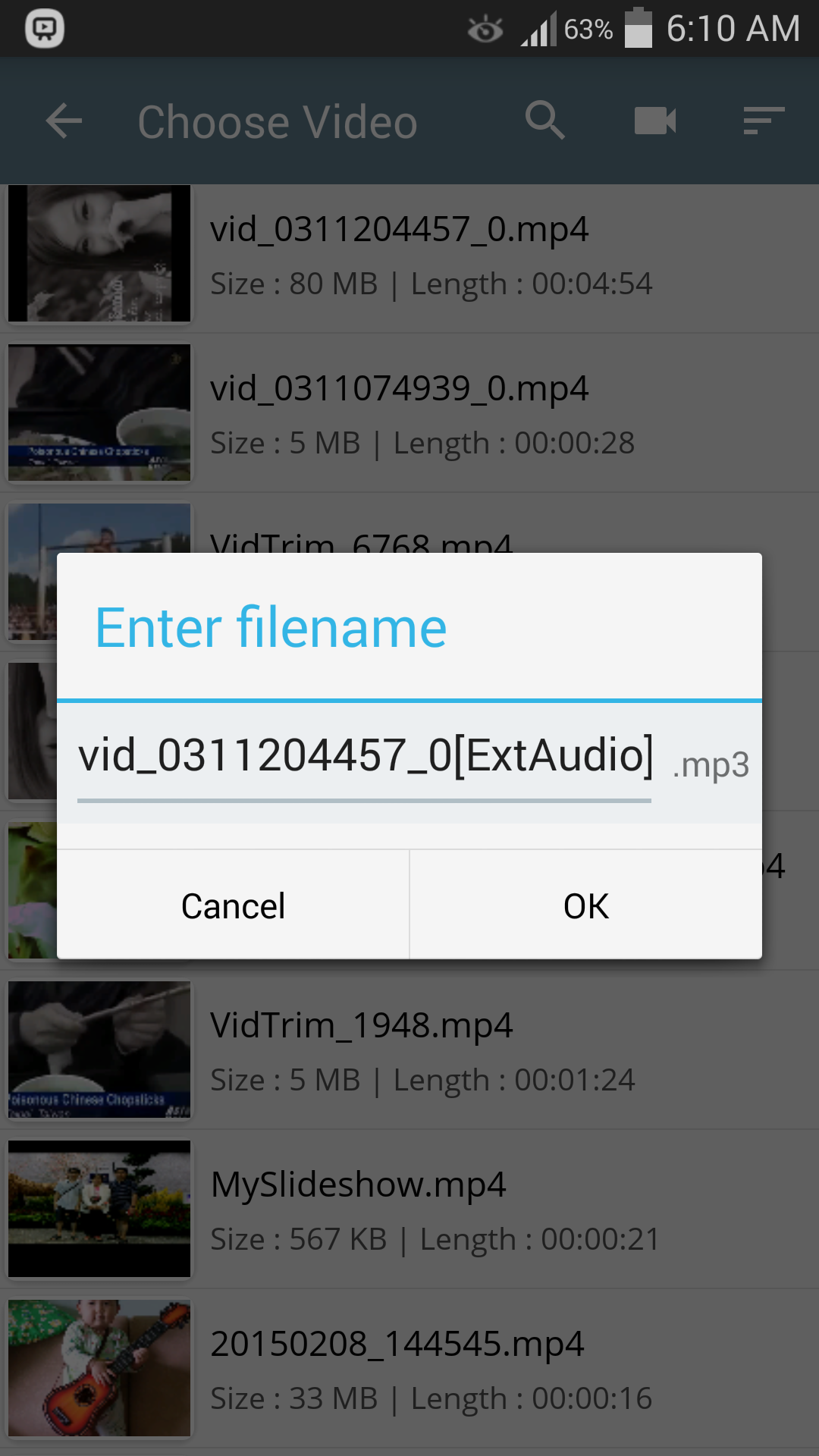 اسکرین شات 6 برنامه Easy Video Cutter