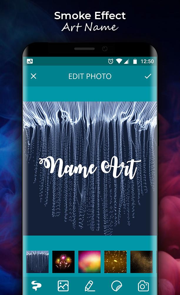 اسکرین شات 3 برنامه Smoke Name Art - Smoke Effect