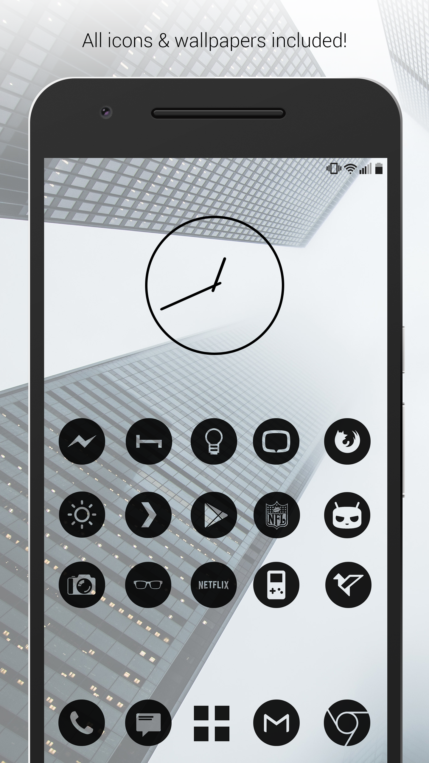 اسکرین شات 1 برنامه Dark Void - Black Circle Icons