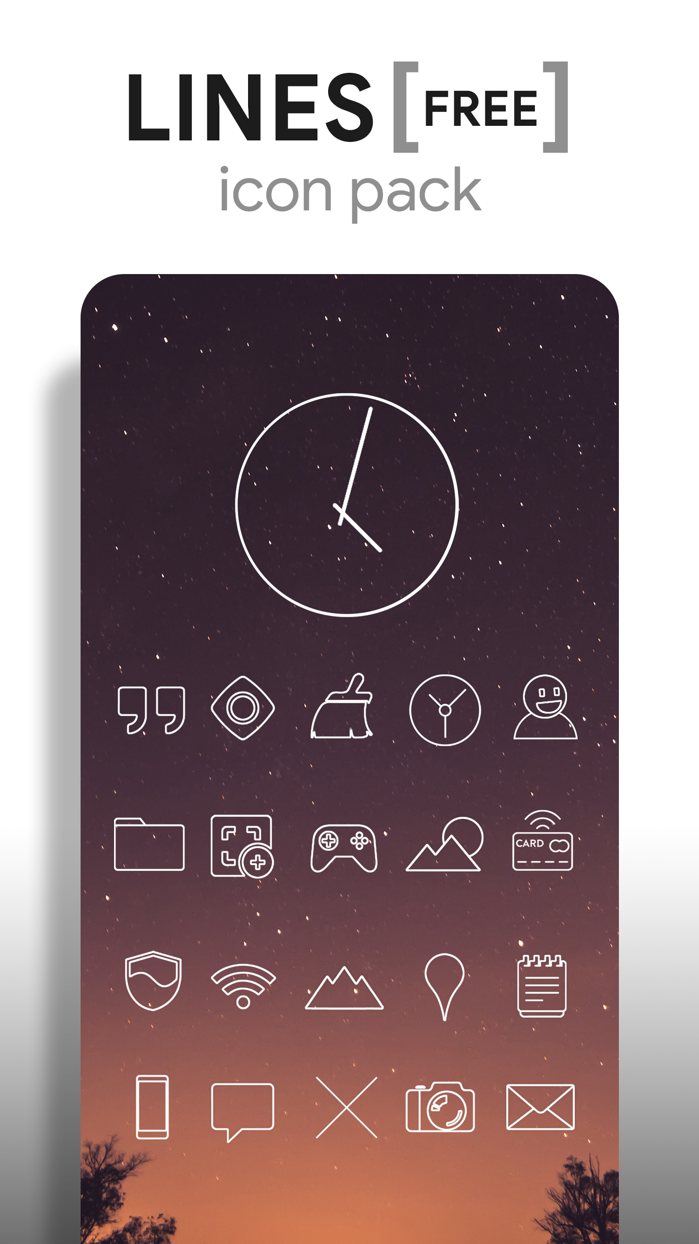 اسکرین شات 1 برنامه Lines - Icon Pack
