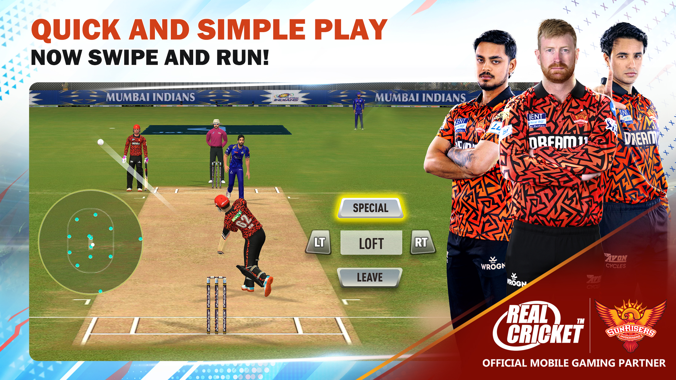 اسکرین شات 2 بازی Real Cricket Swipe