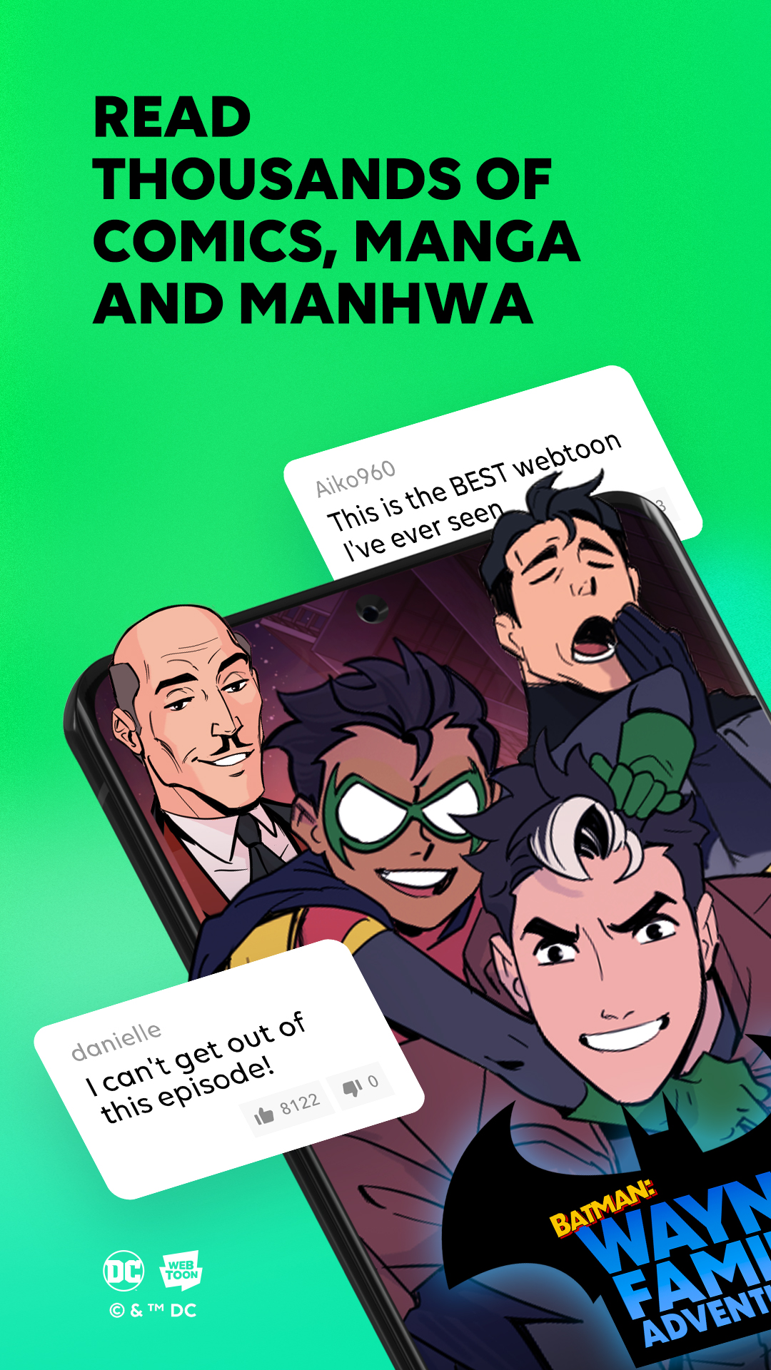 اسکرین شات 1 برنامه WEBTOON: Manga, Comics, Manhwa