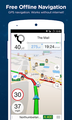 اسکرین شات 1 برنامه Navmii GPS World (Navfree)