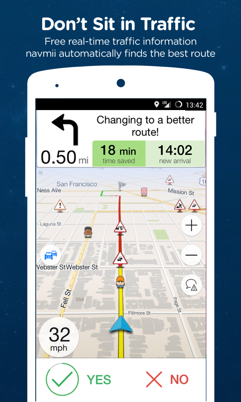 اسکرین شات 2 برنامه Navmii GPS USA (Navfree)