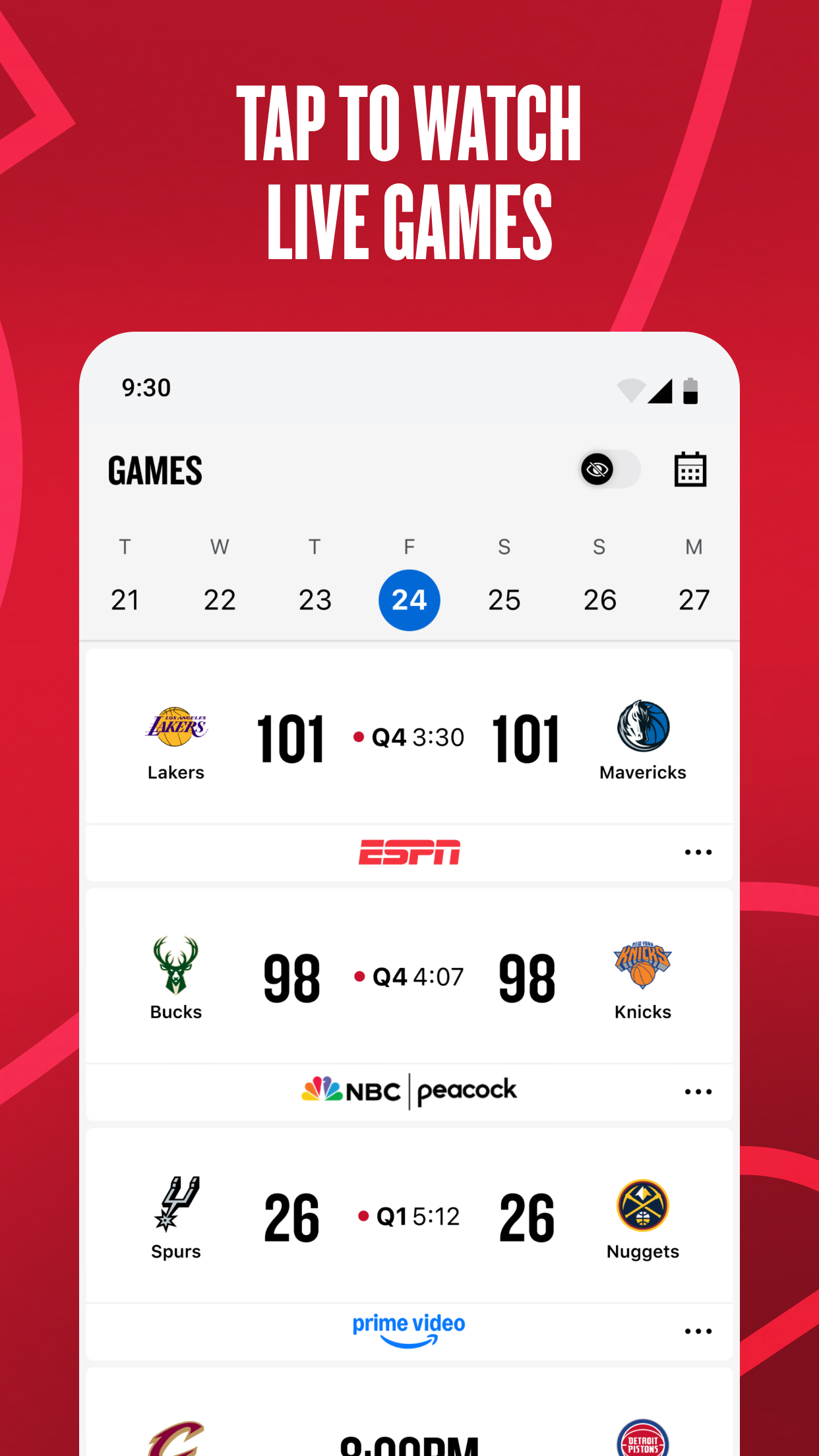 اسکرین شات 2 برنامه NBA: Live Games & Scores