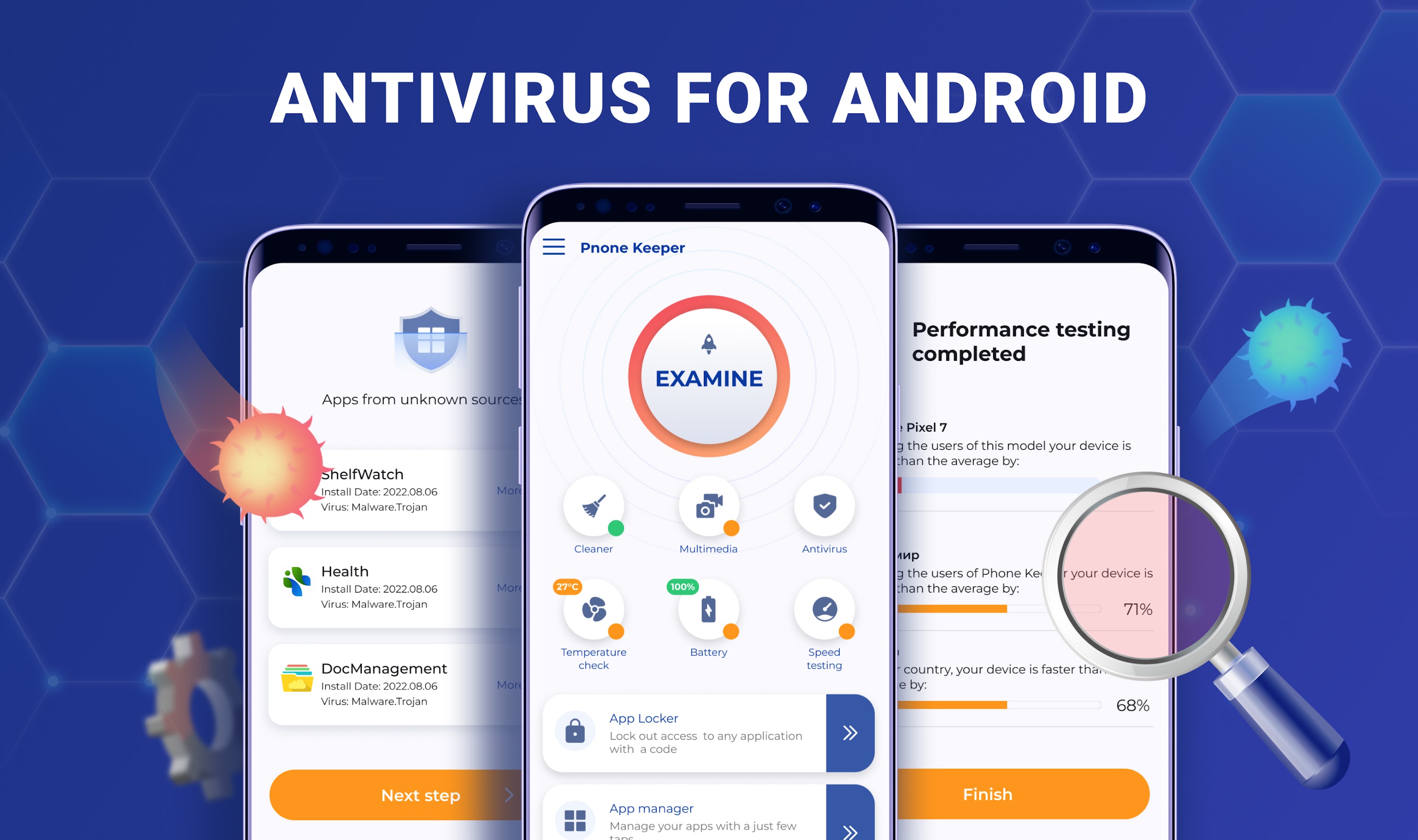 اسکرین شات 1 برنامه Phone Keeper, Antivirus