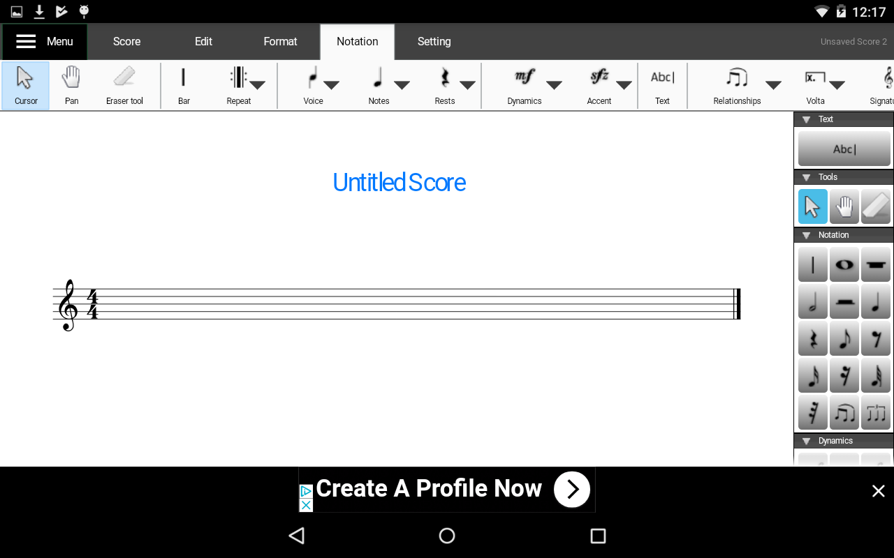 اسکرین شات 1 برنامه Crescendo Music Notation