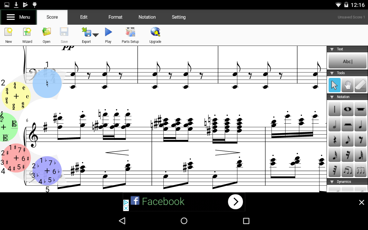 اسکرین شات 2 برنامه Crescendo Music Notation