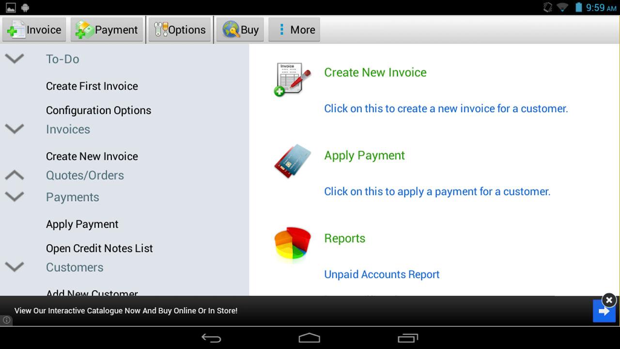 اسکرین شات 1 برنامه Express Invoice Invoicing