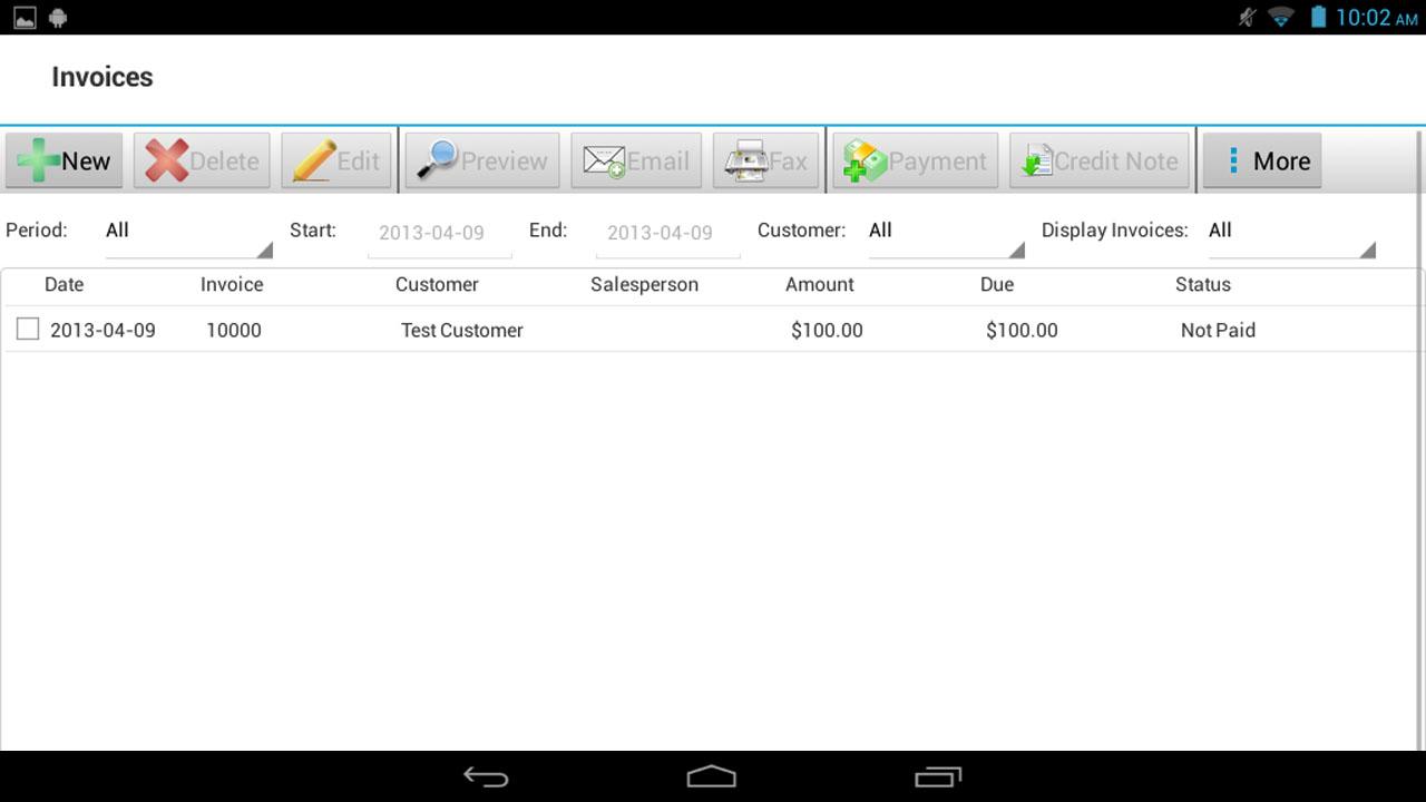 اسکرین شات 3 برنامه Express Invoice Invoicing