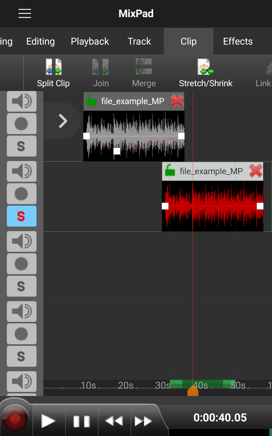 اسکرین شات 2 برنامه MixPad Multitrack Mixer