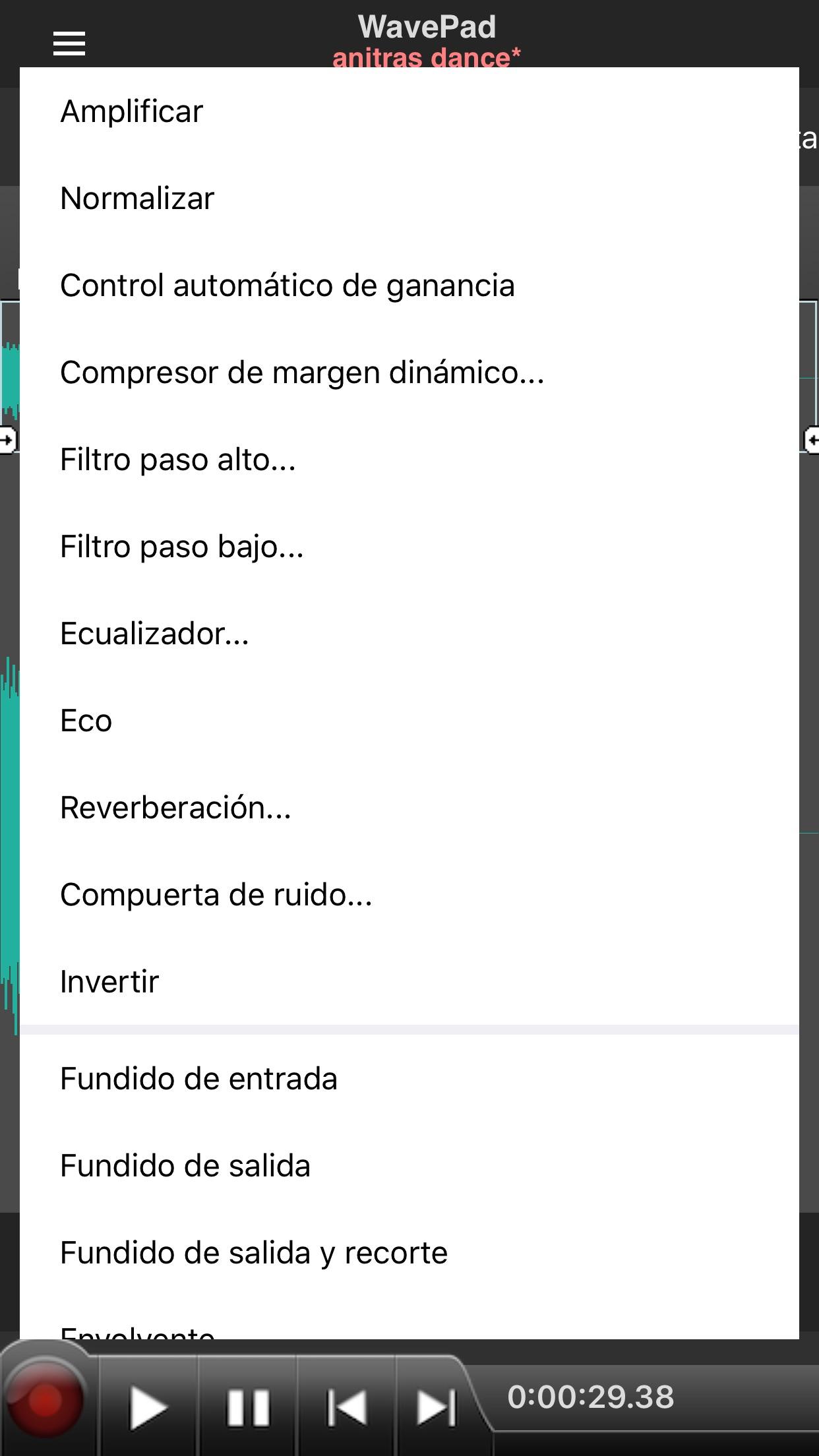 اسکرین شات 5 برنامه WavePad, editor de audio