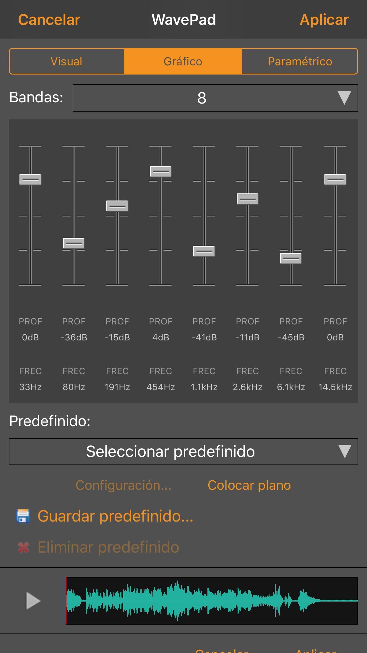 اسکرین شات 3 برنامه WavePad, editor de audio