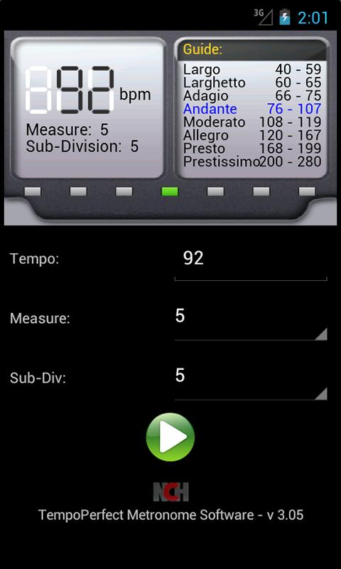 اسکرین شات 3 برنامه TempoPerfect Metronome Free