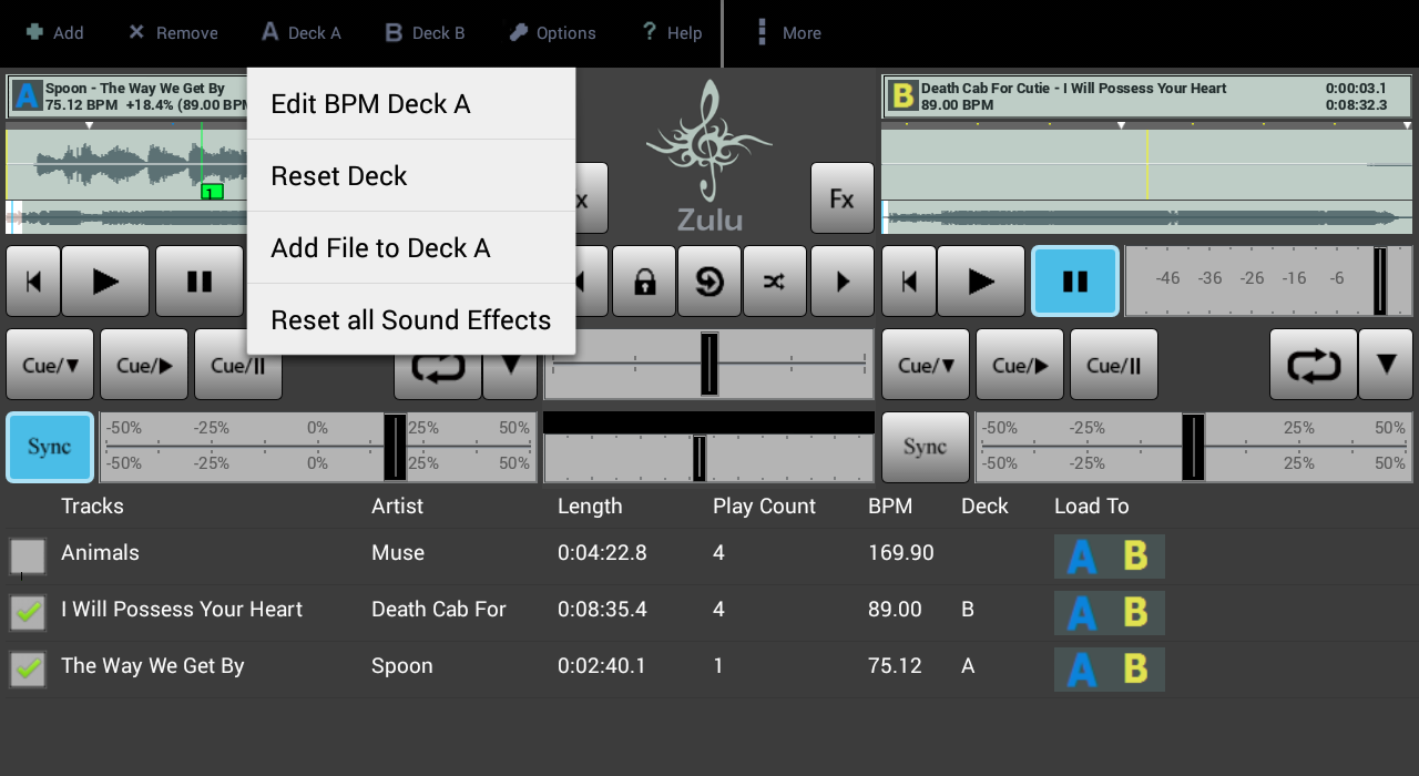 اسکرین شات 3 برنامه Zulu DJ Mixer