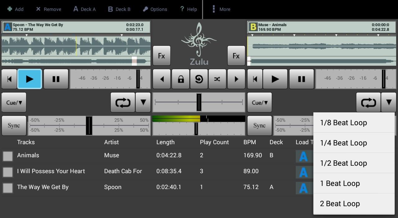 اسکرین شات 4 برنامه Zulu DJ Mixer