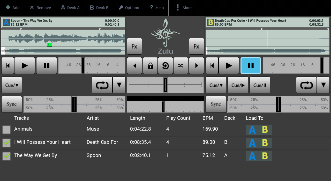 اسکرین شات 1 برنامه Zulu DJ Mixer