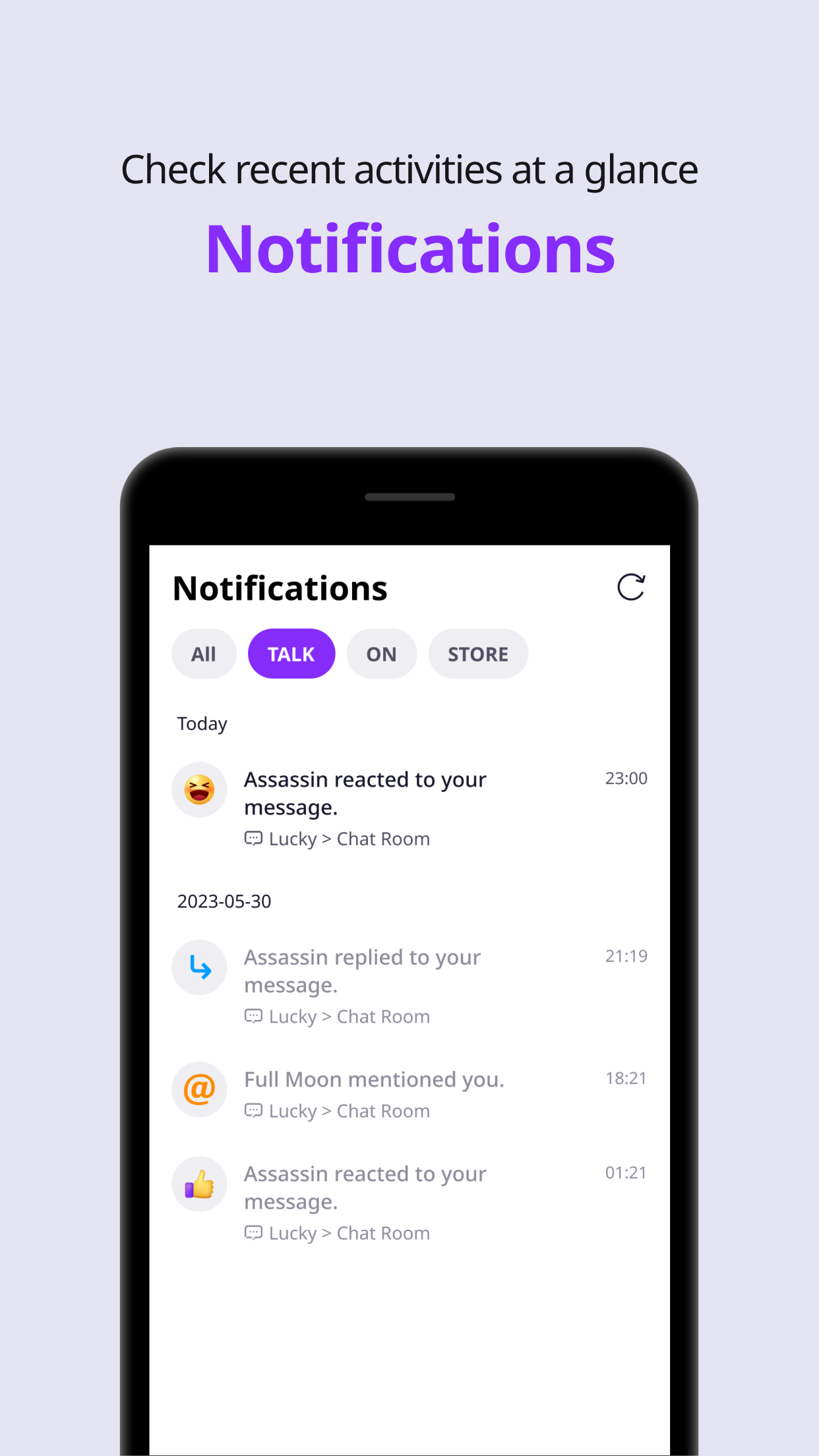 اسکرین شات 6 برنامه PURPLE: Play, Chat, and Stream