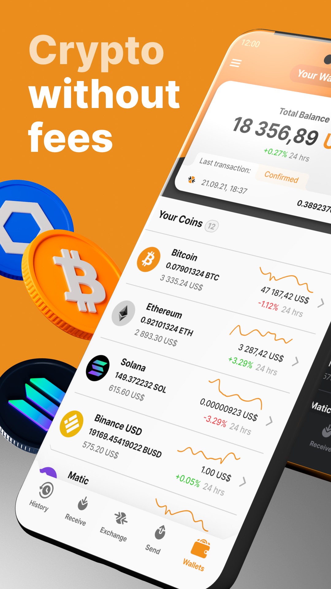 اسکرین شات 1 برنامه NC Wallet: Crypto Without Fees