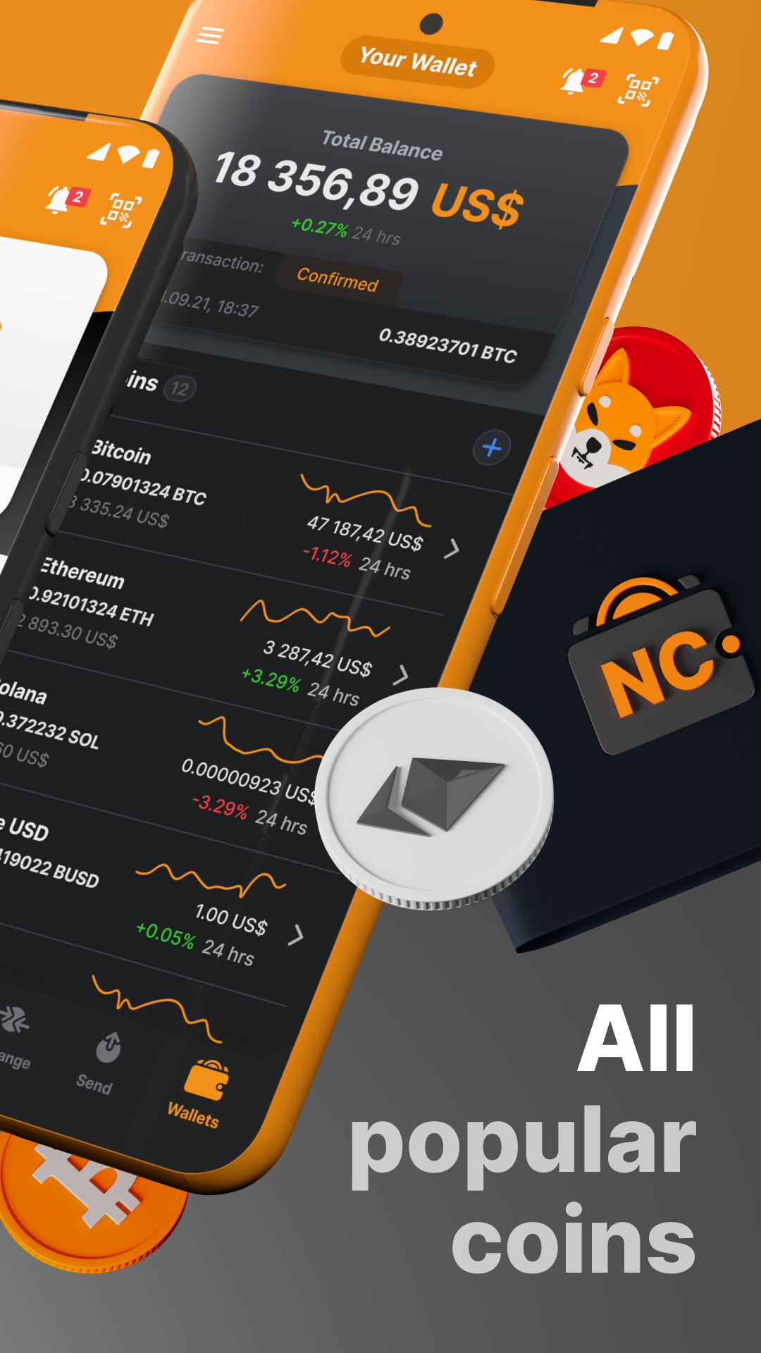 اسکرین شات 2 برنامه NC Wallet: Crypto Without Fees