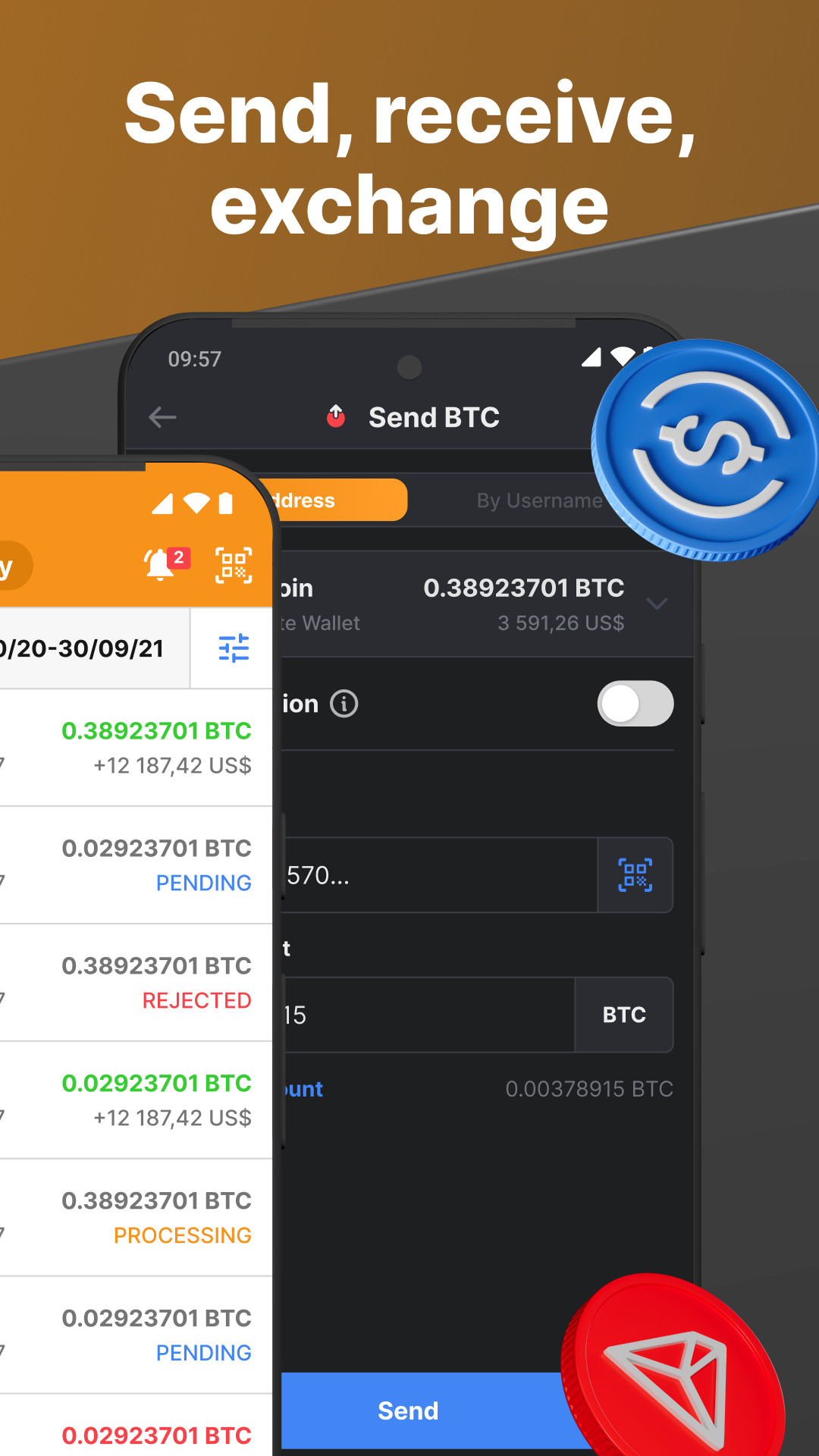اسکرین شات 5 برنامه NC Wallet: Crypto Without Fees