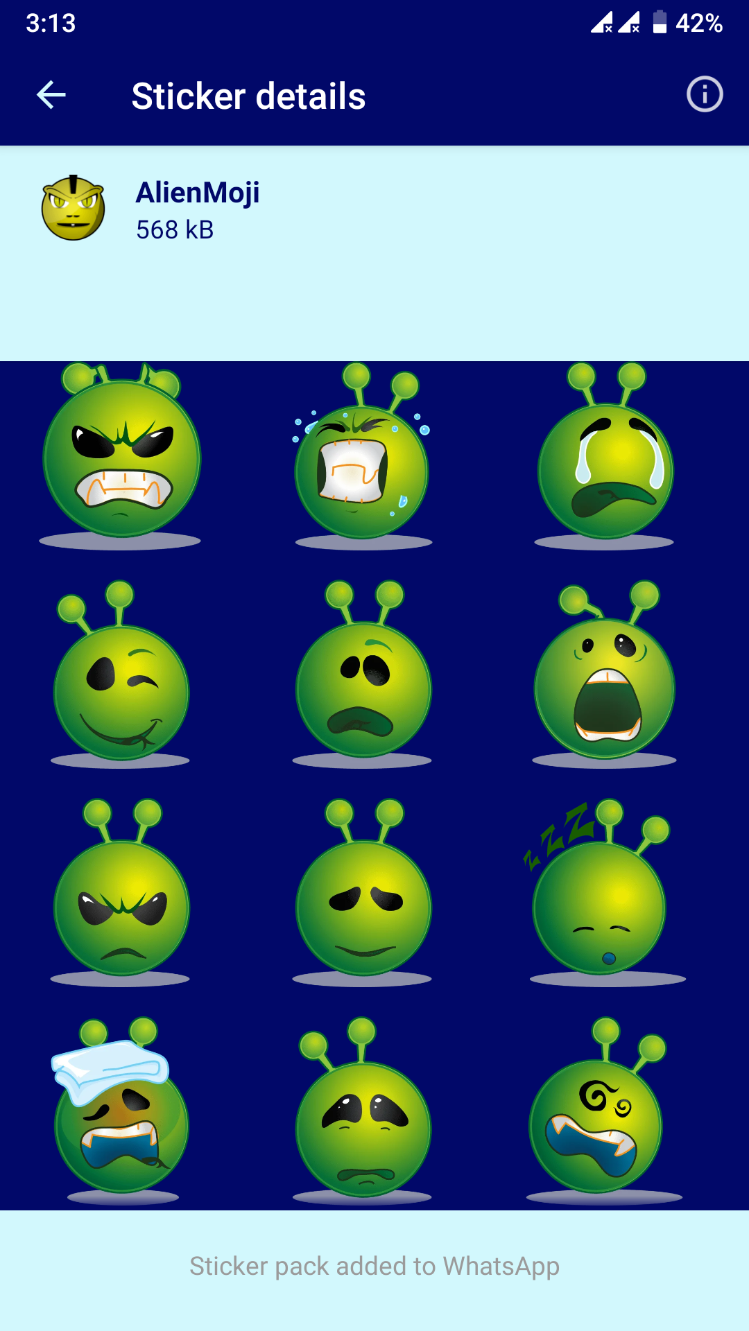 اسکرین شات 6 برنامه HD Emoji Stickers - WAStickerA