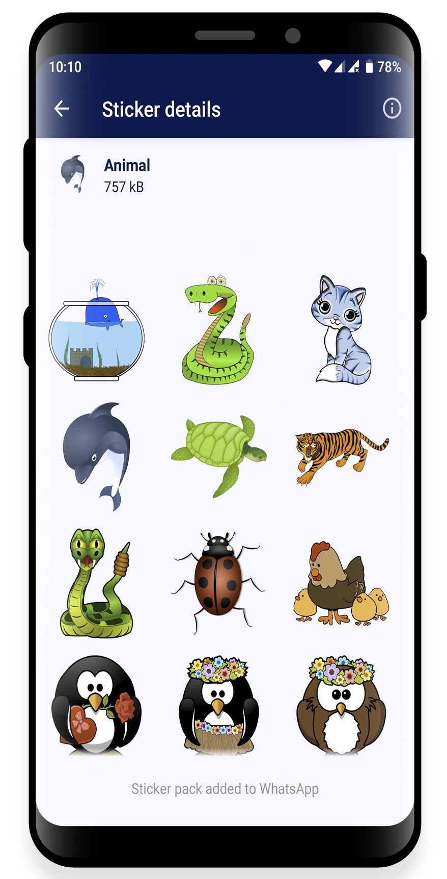 اسکرین شات 6 برنامه WAStickerApps - HD Stickers