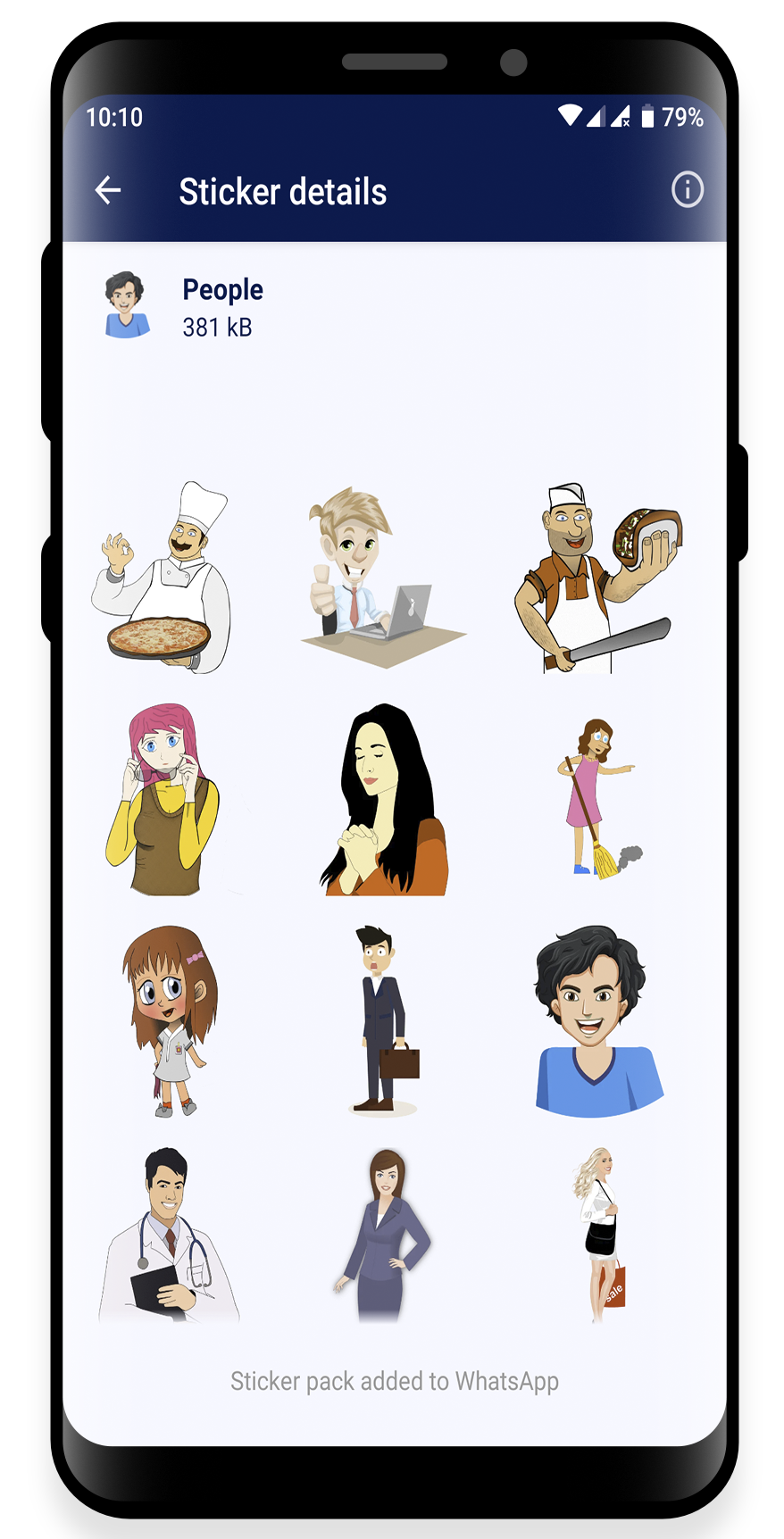 اسکرین شات 4 برنامه WAStickerApps - HD Stickers