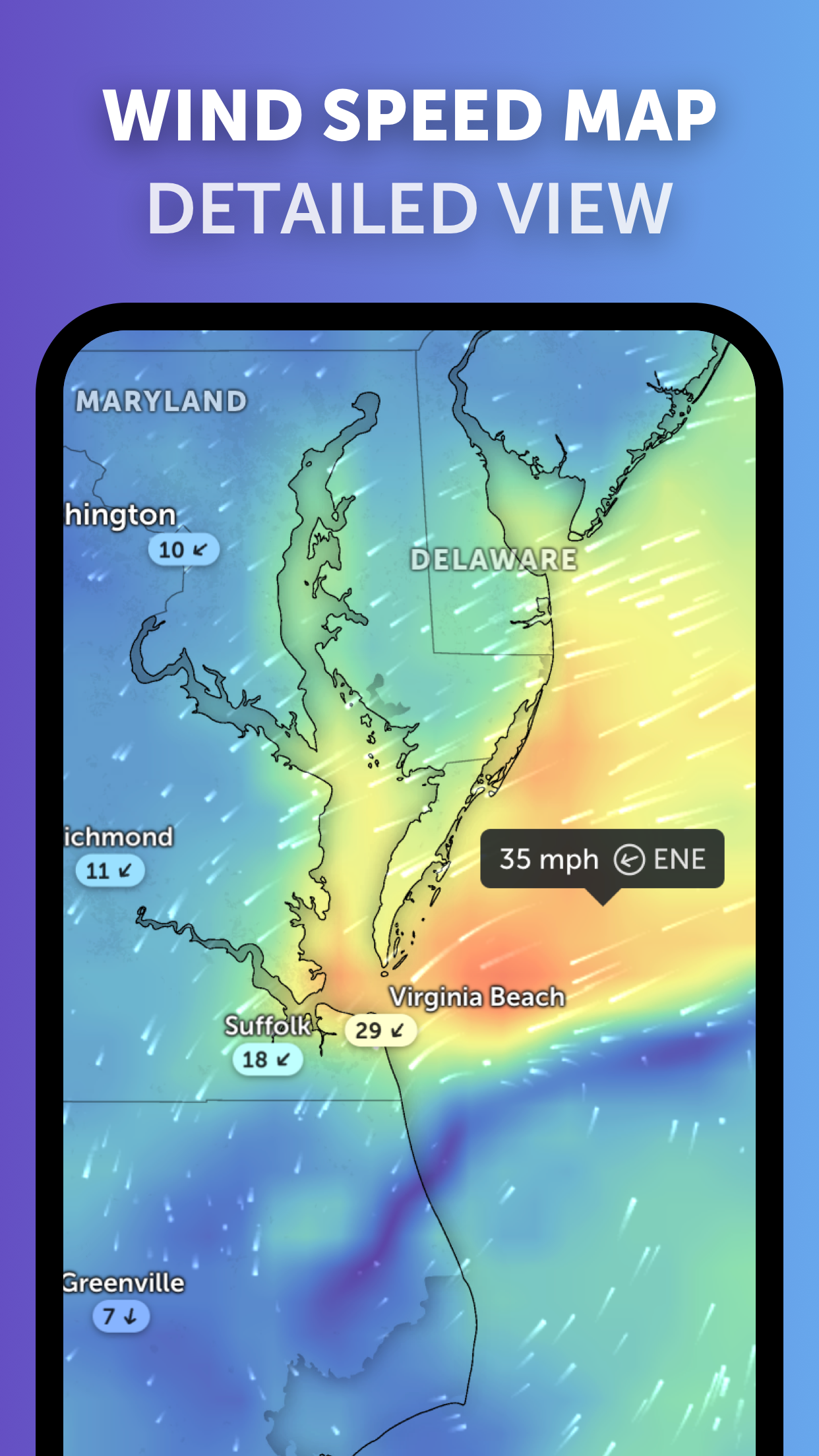 اسکرین شات 4 برنامه Zoom Earth - Live Weather Map