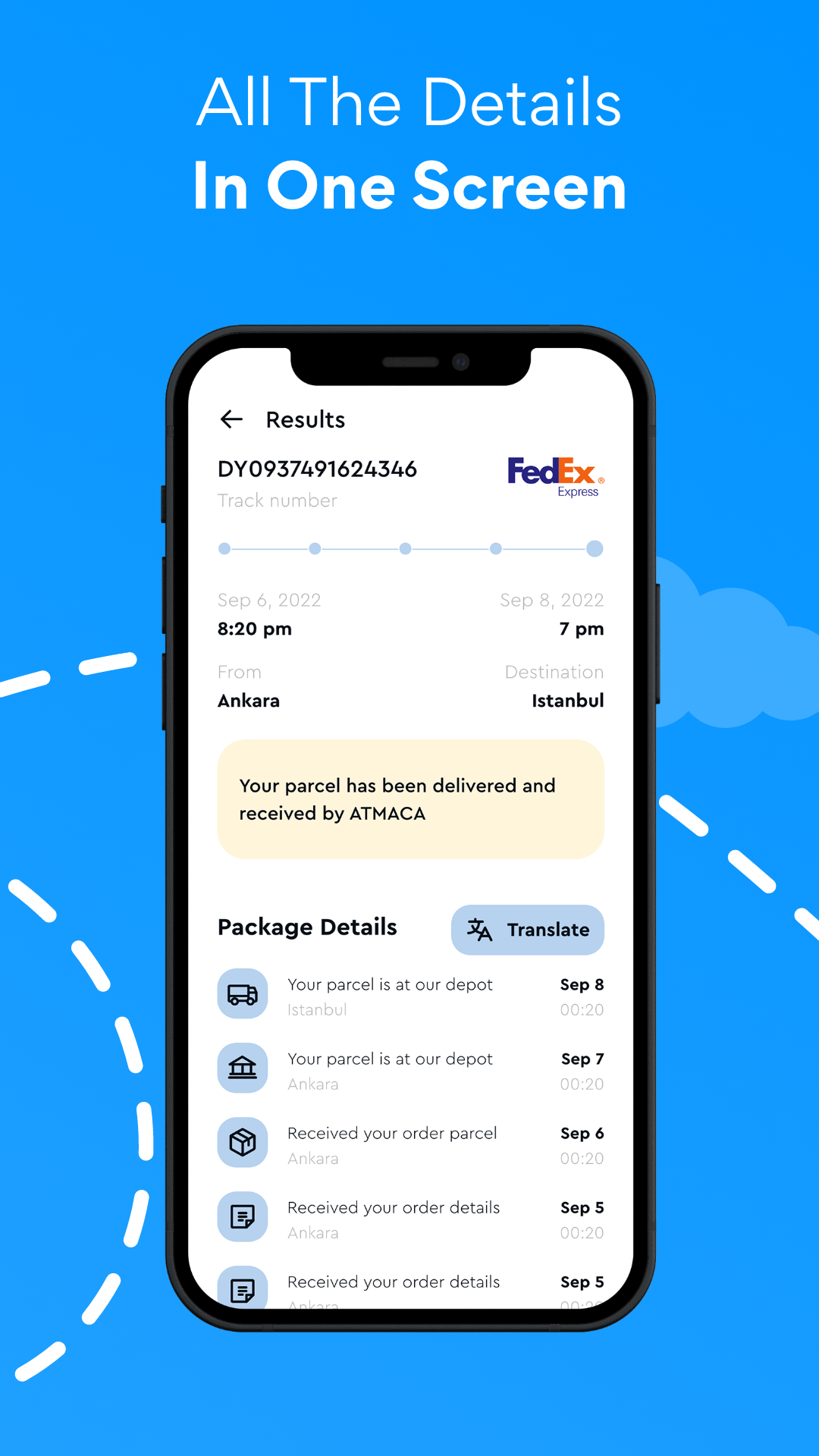 اسکرین شات 3 برنامه Package Tracker, Flight Radar