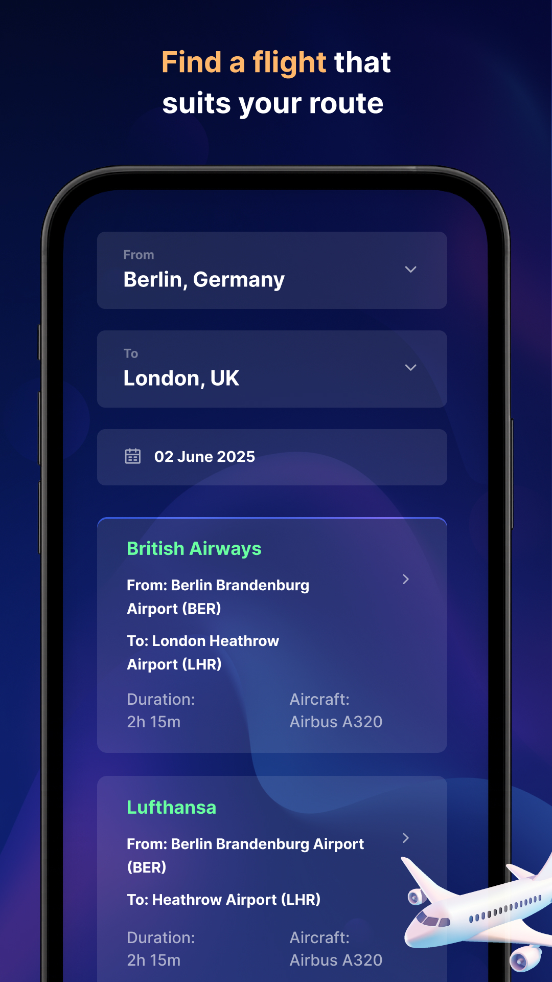 اسکرین شات 4 برنامه Flight Tracker－Live Air Radar