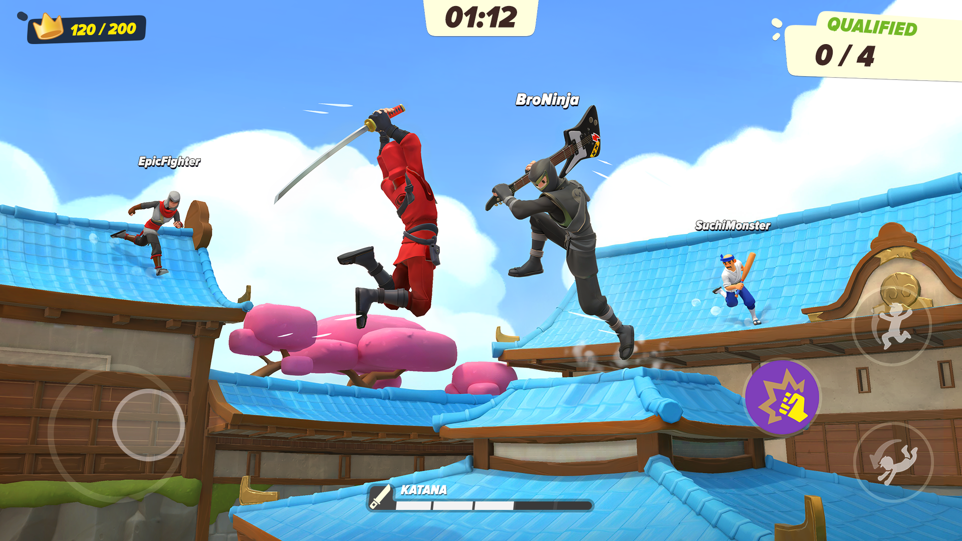 اسکرین شات 3 بازی Ninja Party: Team Up & Brawl