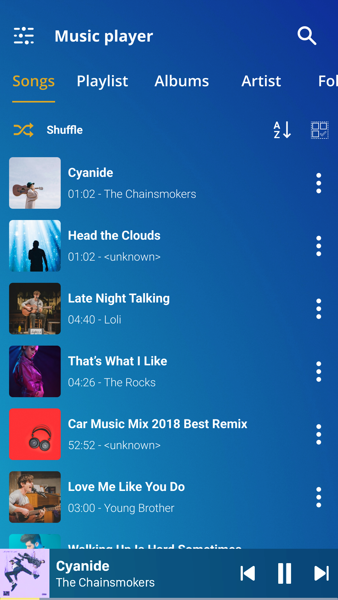 اسکرین شات 5 برنامه Mp3 Player - Music Player