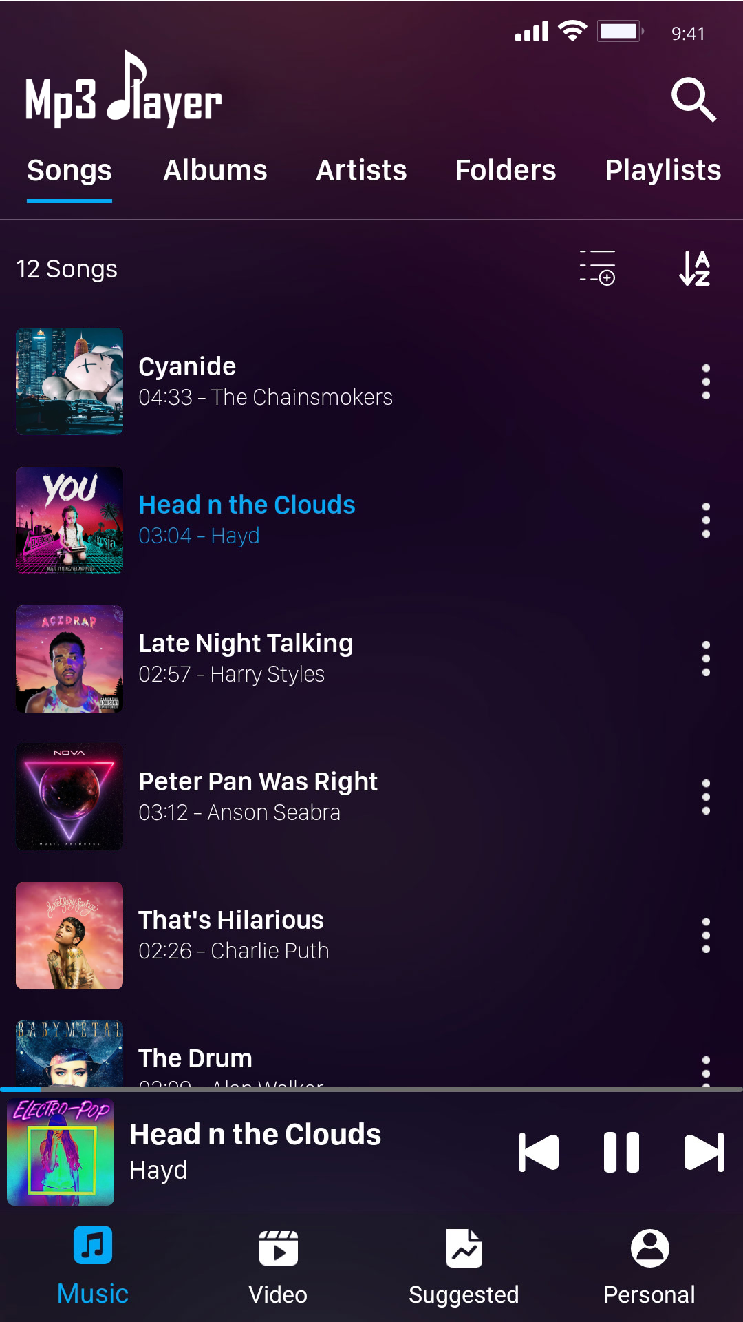 اسکرین شات 3 برنامه Music Video Player