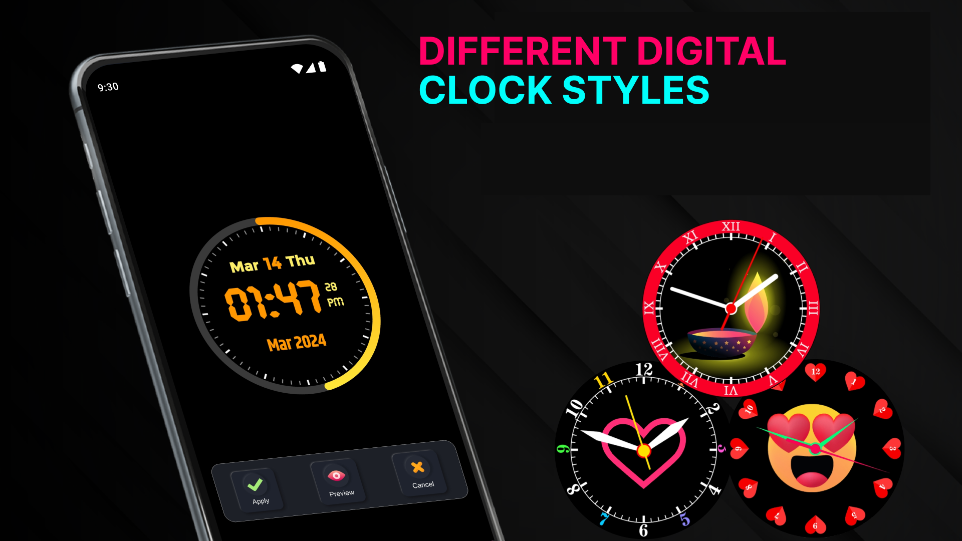 اسکرین شات 7 برنامه Neon Digital Clock