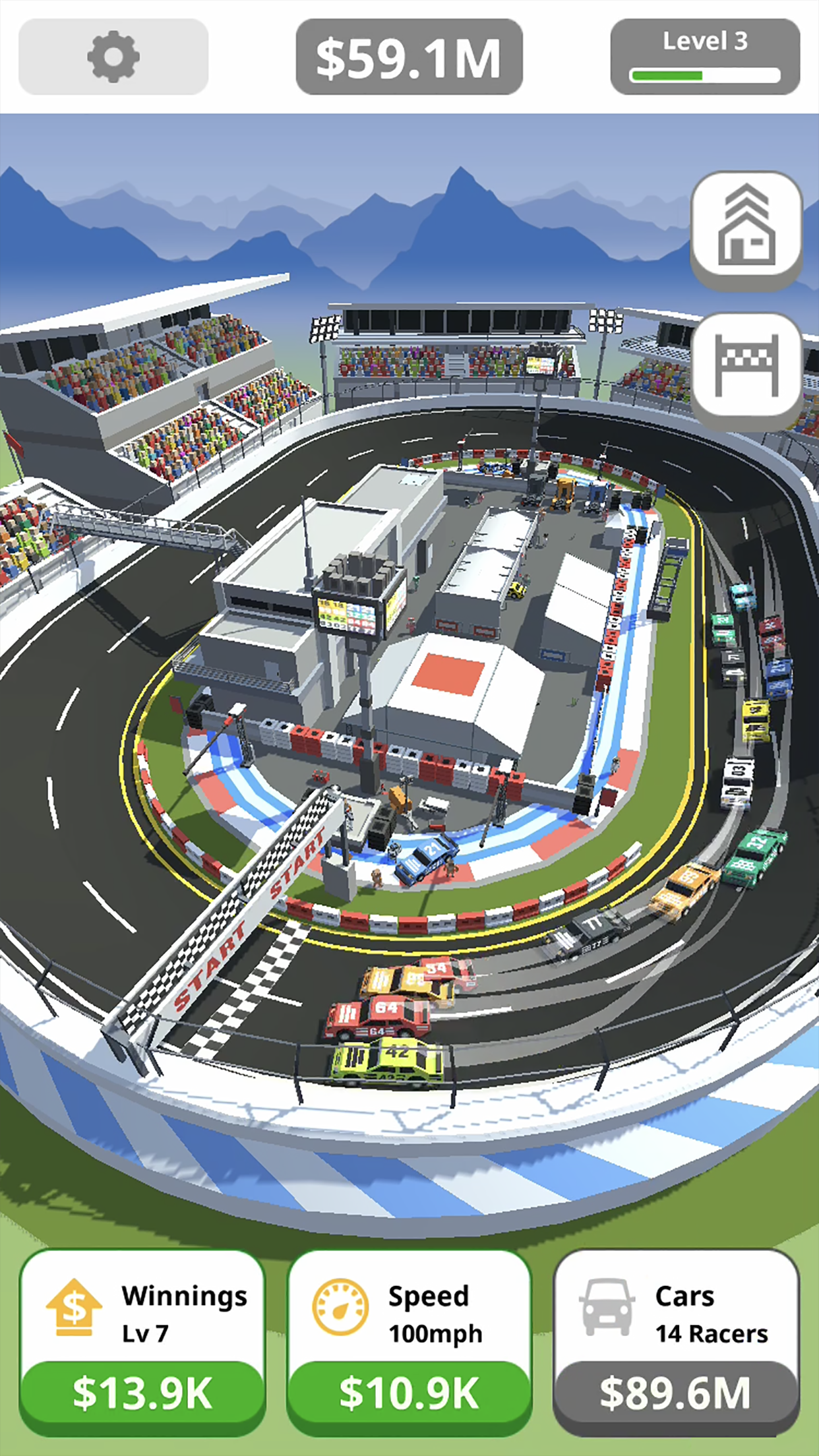 اسکرین شات 1 بازی Idle Tap Racing: Tycoon Game
