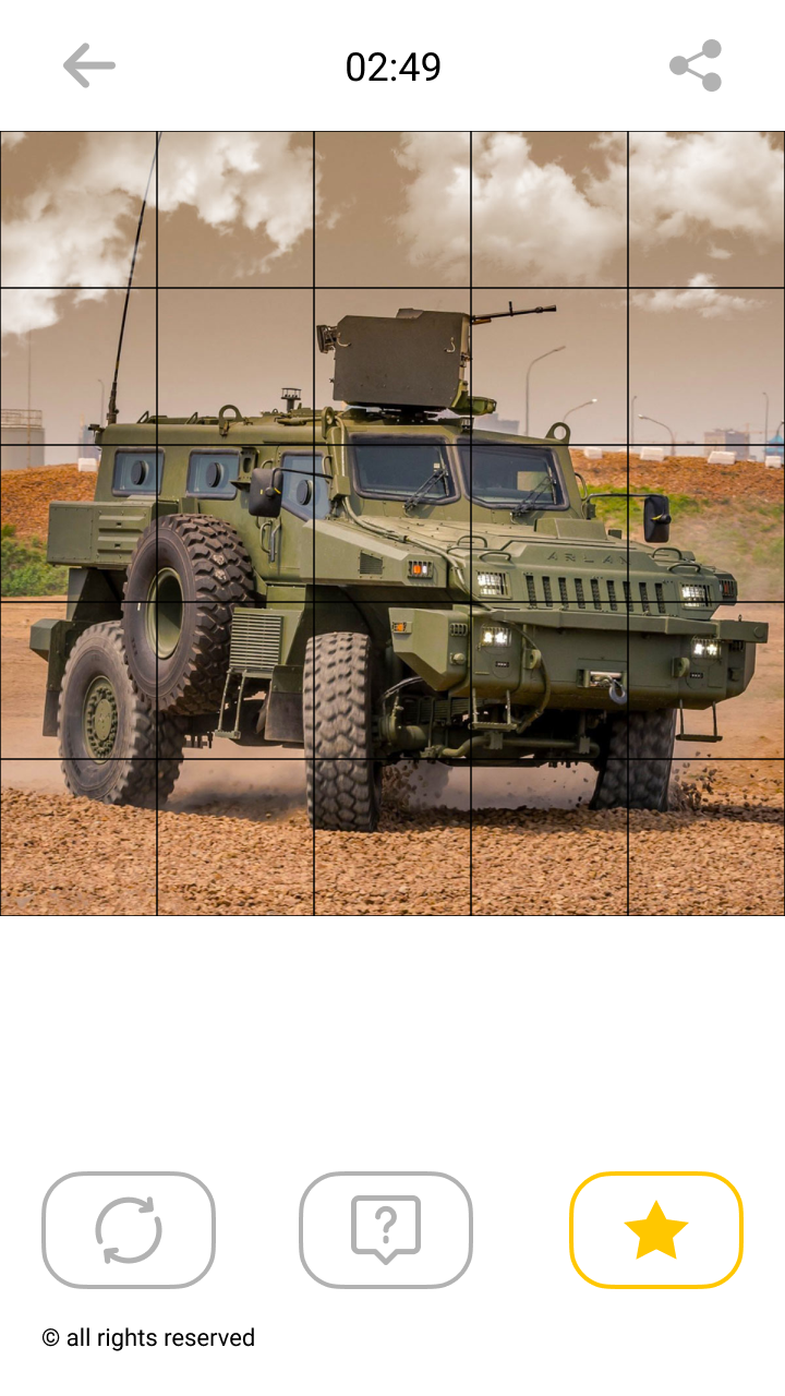اسکرین شات 5 بازی Jigsaw Combat Vehicle Puzzles