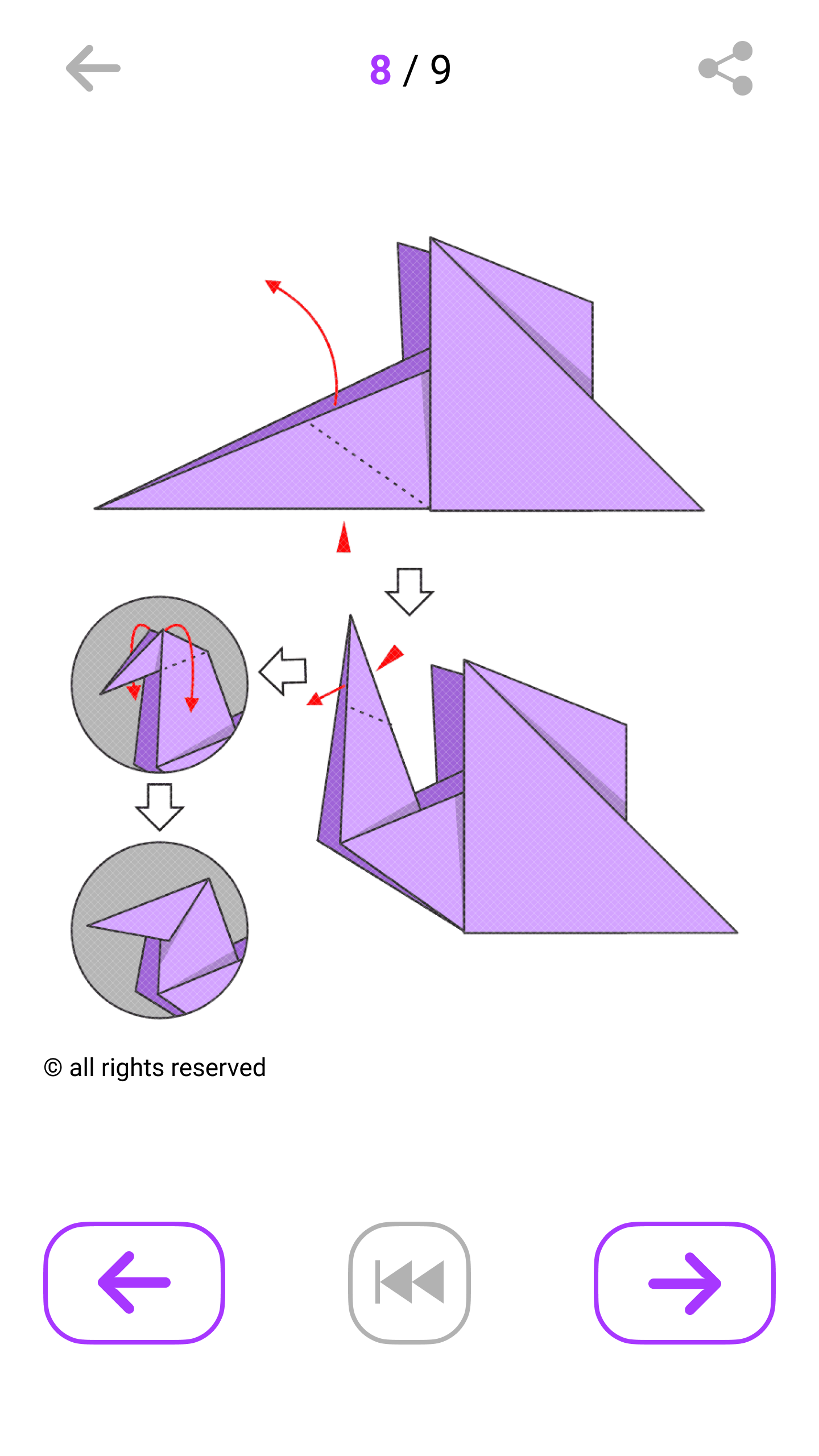 اسکرین شات 5 برنامه Origami Dinosaurs And Dragons