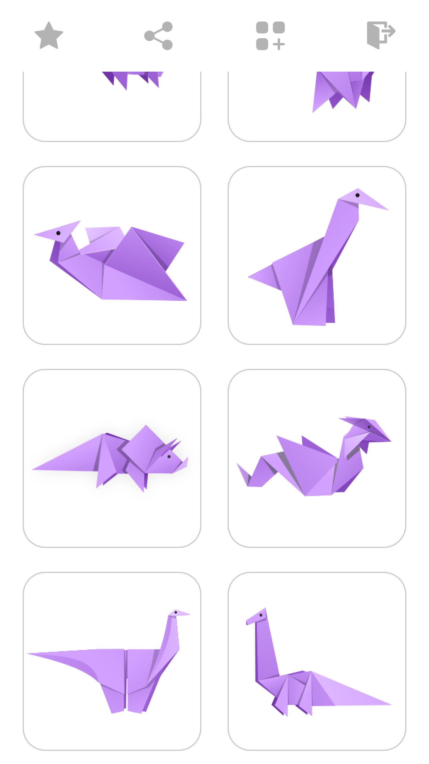 اسکرین شات 2 برنامه Origami Dinosaurs And Dragons