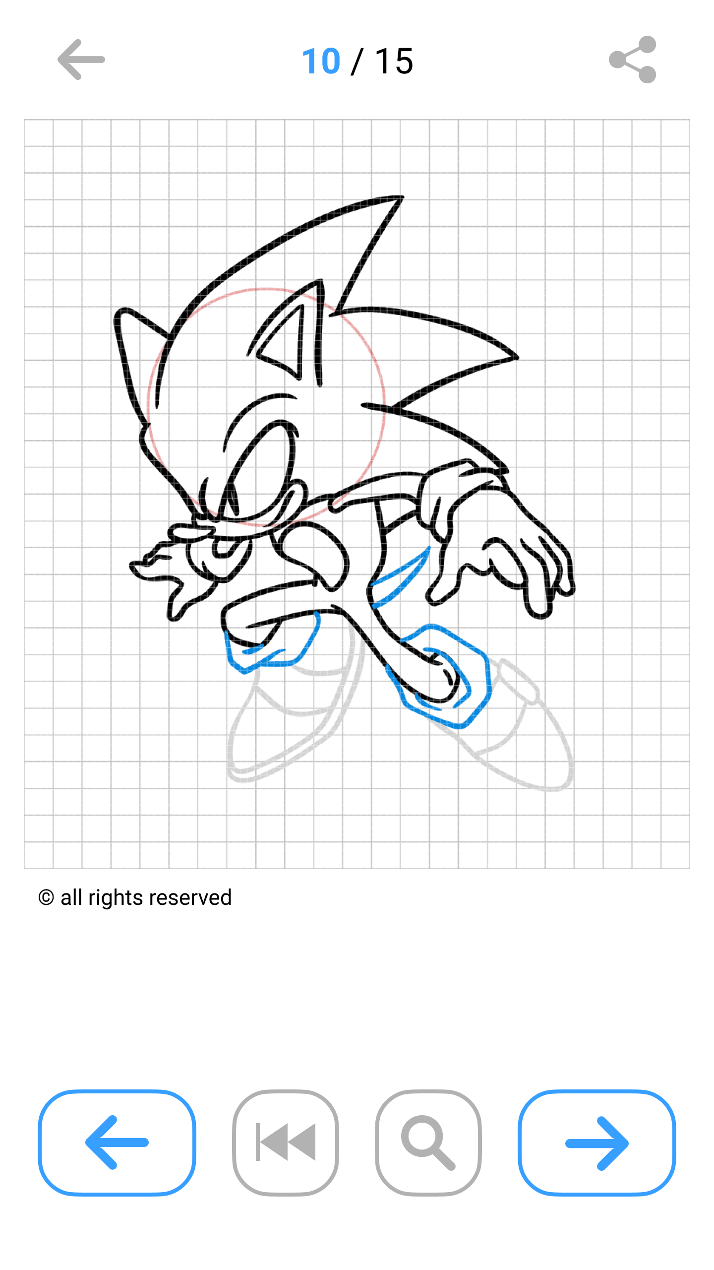 اسکرین شات 6 برنامه How To Draw the Blue Hedgehog