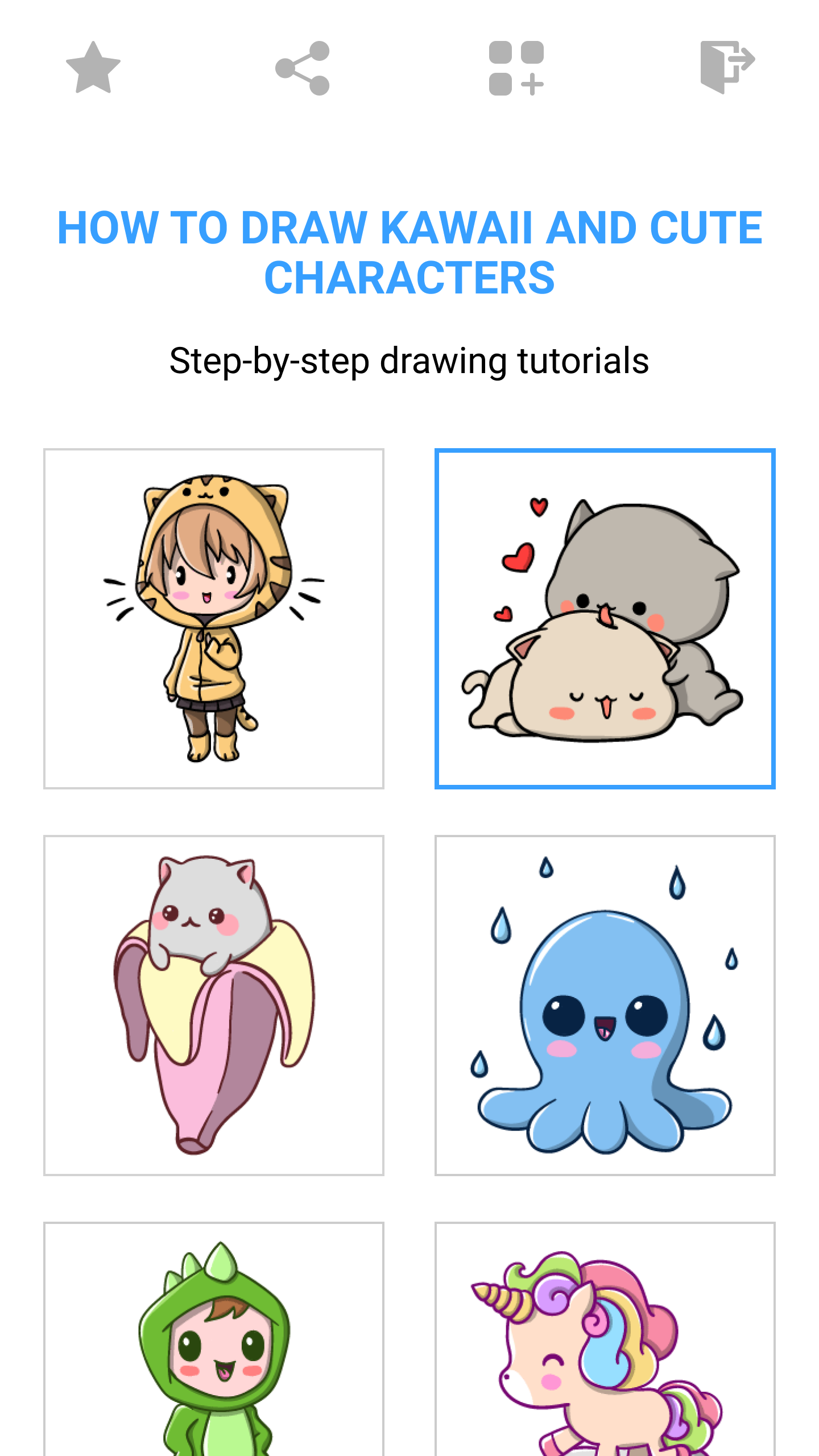 اسکرین شات 1 برنامه Drawing Kawaii Cute Characters