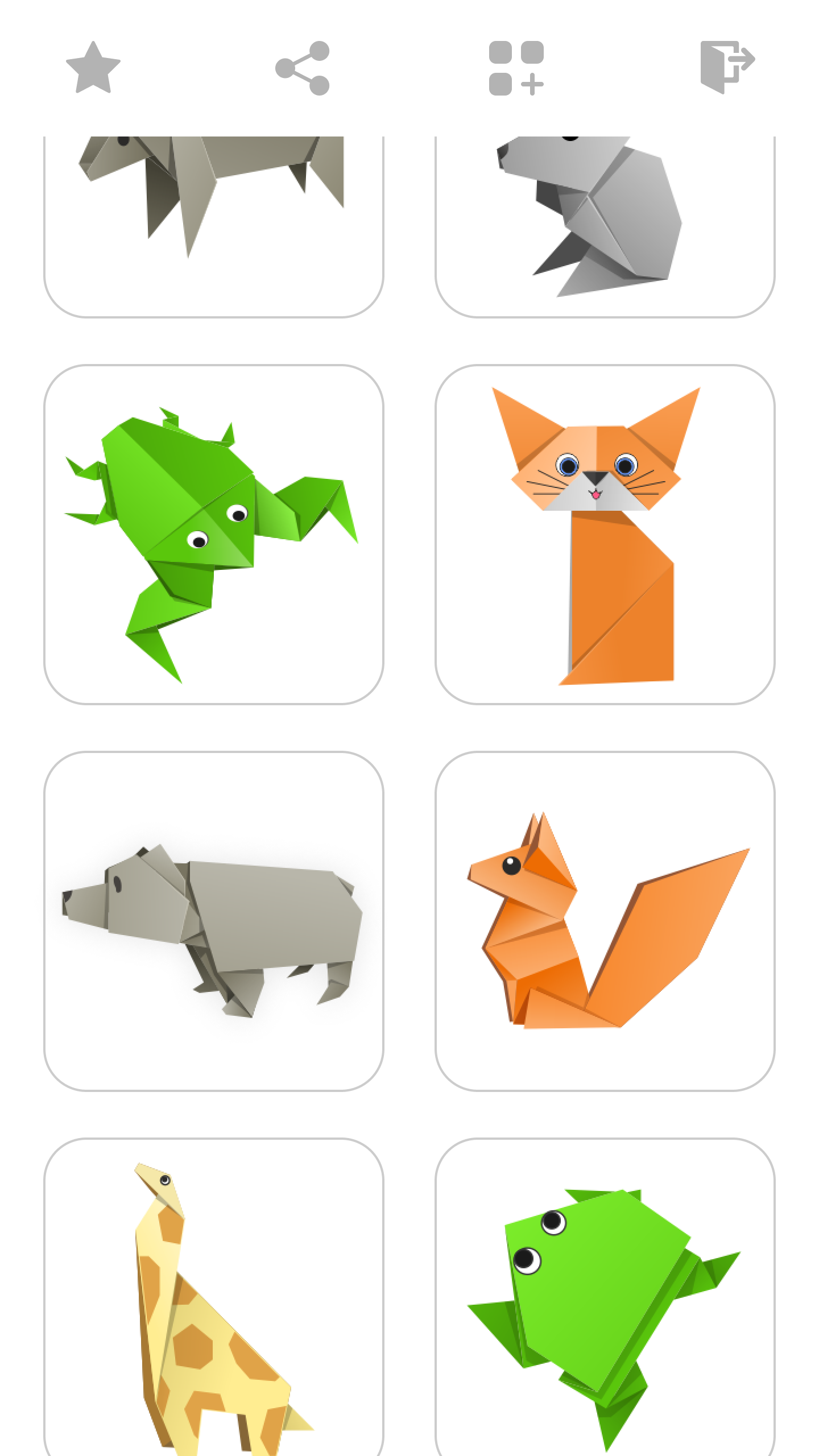 اسکرین شات 2 برنامه Origami Animals And Beast
