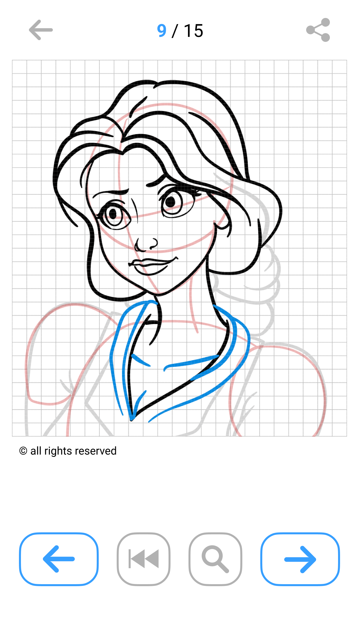 اسکرین شات 6 برنامه How To Draw Cute Princesses